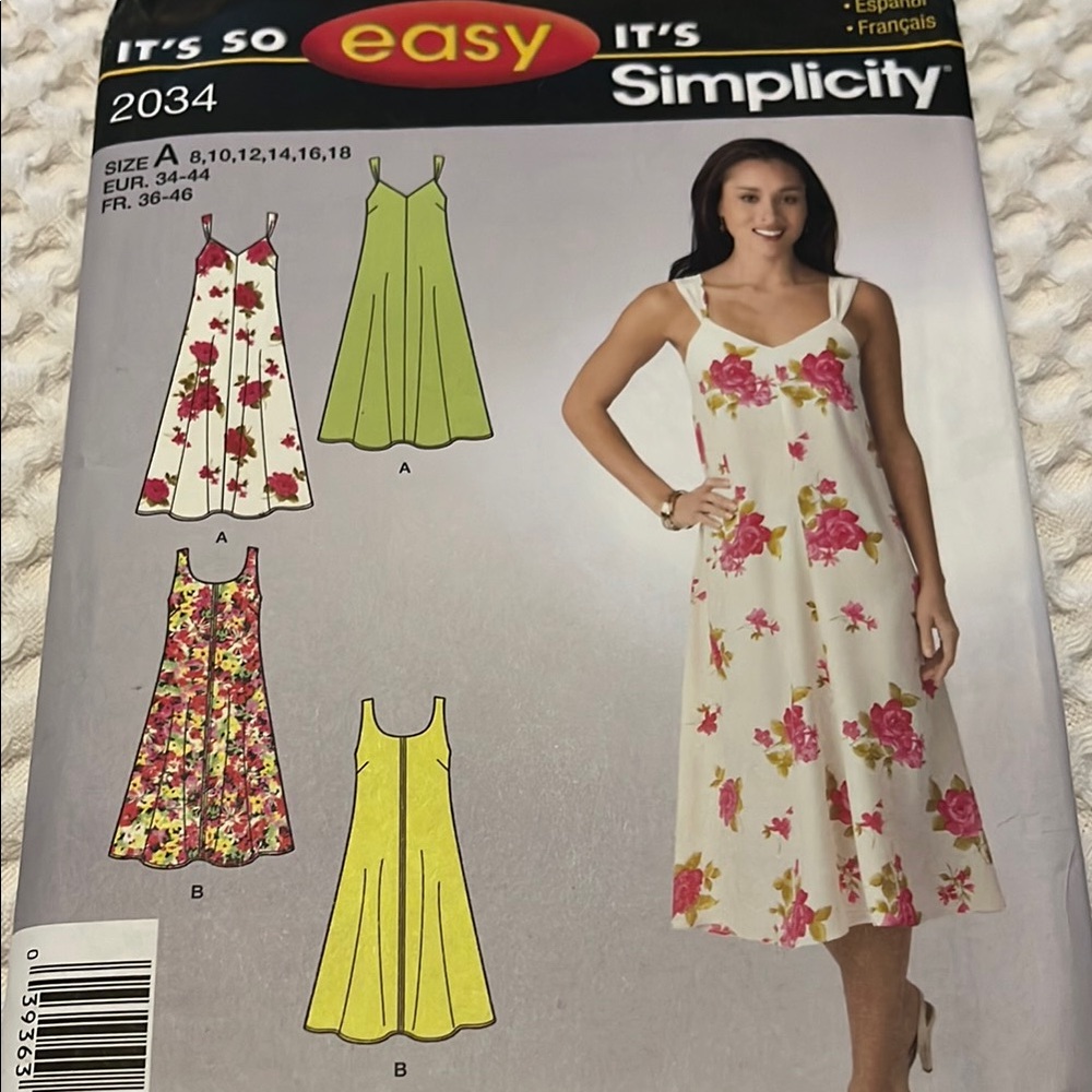 Simplicity Easy Dress Pattern - Picture 2 of 8
